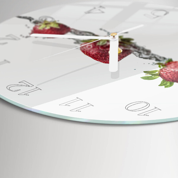 Orologio rotondo Fragole in acqua