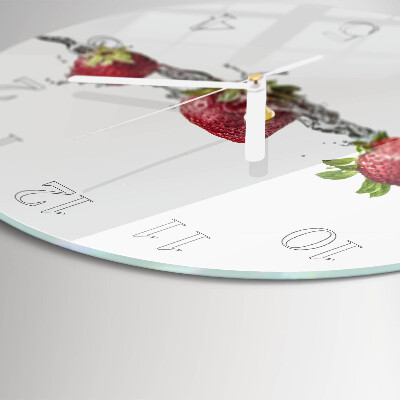 Orologio rotondo Fragole in acqua