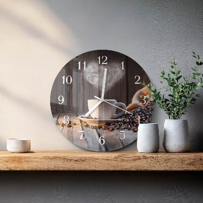Orologio rotondo Amore per il caffè