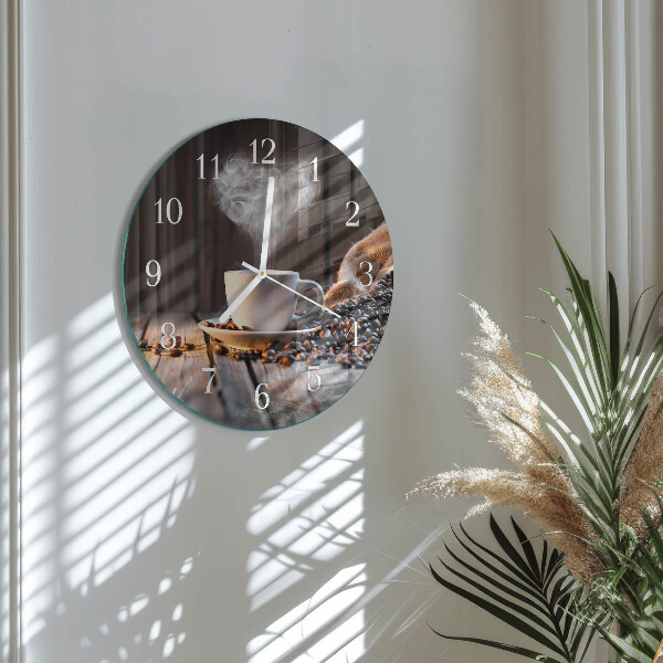 Orologio rotondo Amore per il caffè