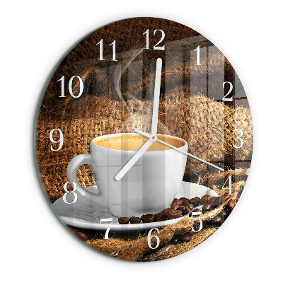 Orologio rotondo chicchi di caffè