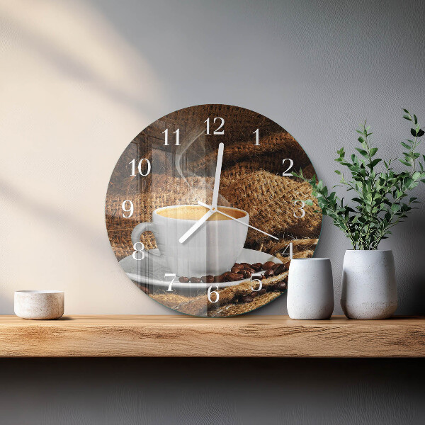 Orologio rotondo chicchi di caffè