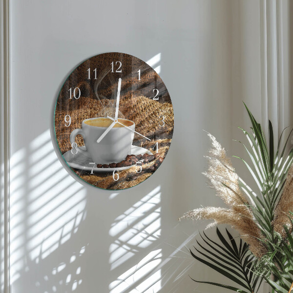 Orologio rotondo chicchi di caffè