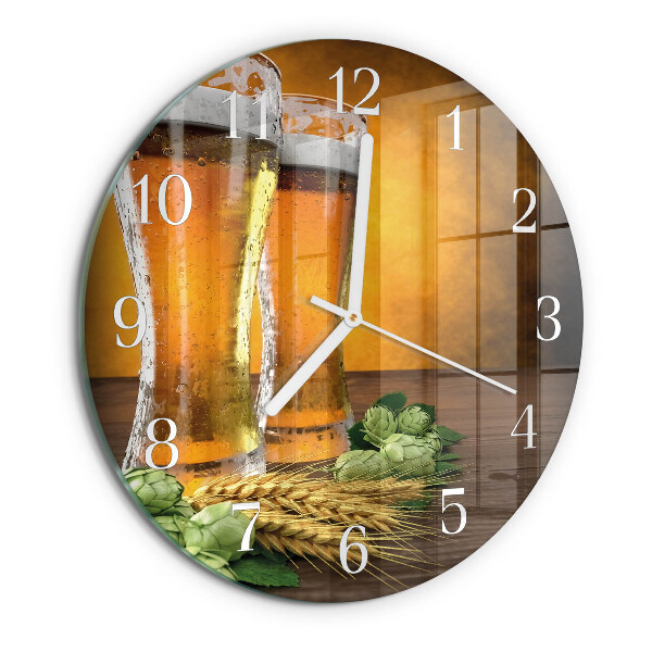 Orologio rotondo Bicchieri di birra