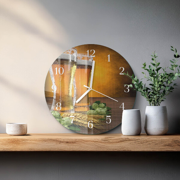 Orologio rotondo Bicchieri di birra