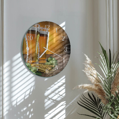 Orologio rotondo Bicchieri di birra