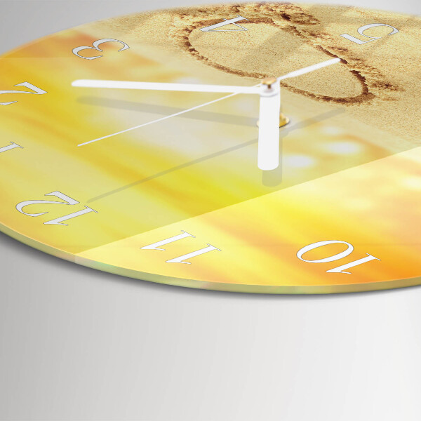 Orologio rotondo Cuore nella sabbia