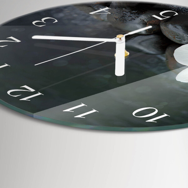 Orologio rotondo Fiore e pietre