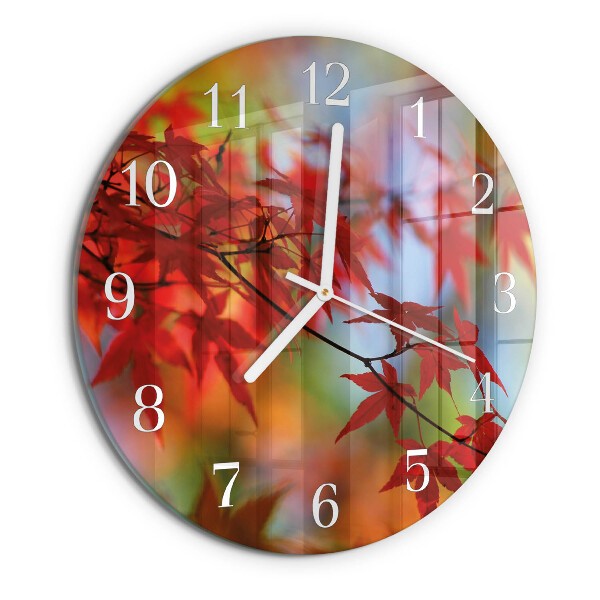 Orologio rotondo Foglie d'acero