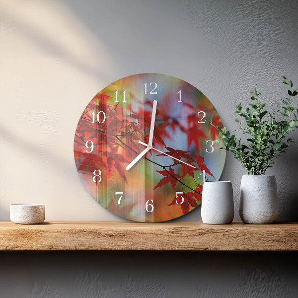 Orologio rotondo Foglie d'acero