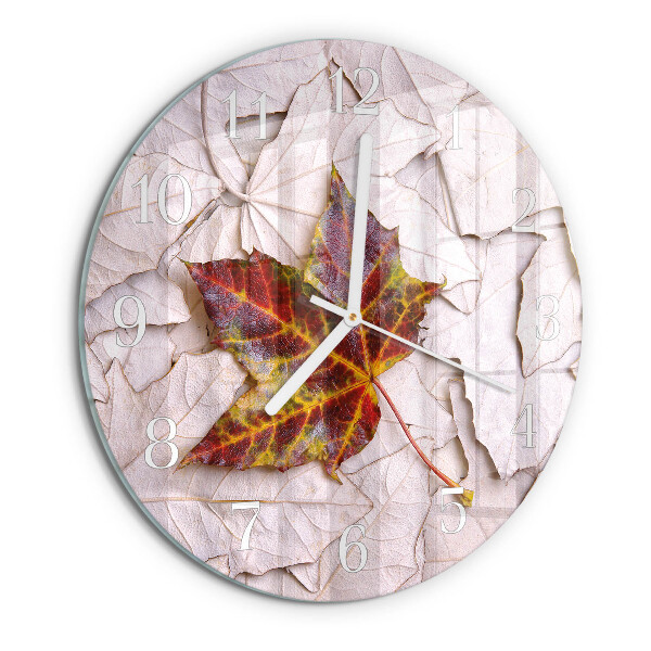 Orologio rotondo Foglia d'acero