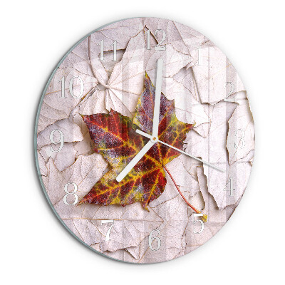 Orologio rotondo Foglia d'acero