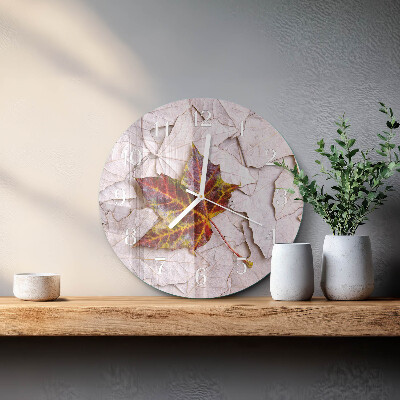 Orologio rotondo Foglia d'acero