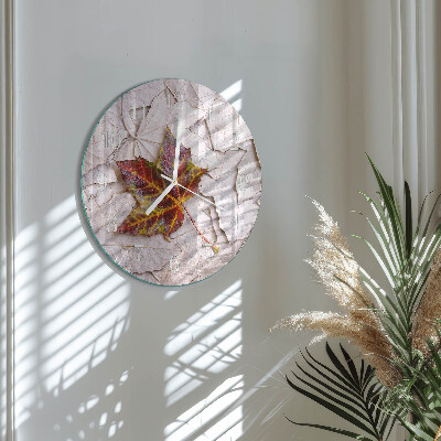 Orologio rotondo Foglia d'acero