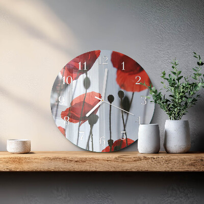 Orologio rotondo Papavero