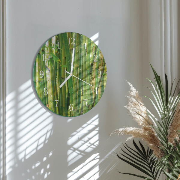 Orologio rotondo Pianta di bambù