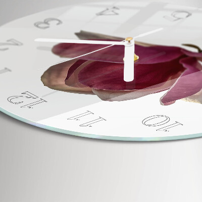 Orologio rotondo Fiore di magnolia