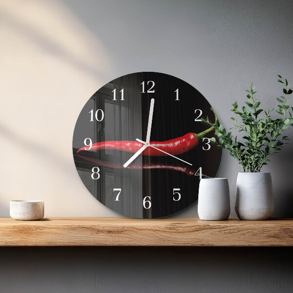 Orologio rotondo peperoncino