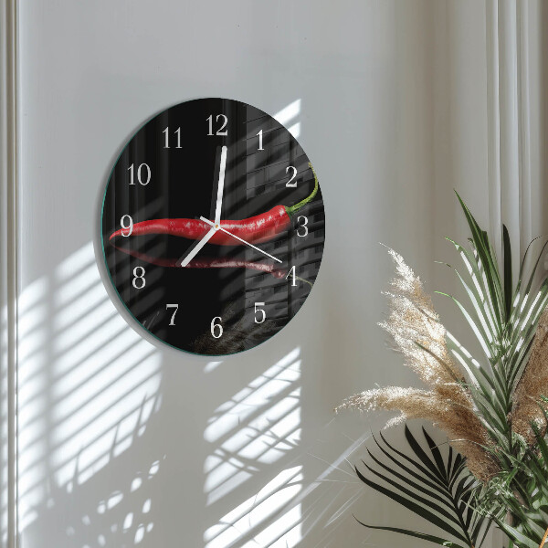 Orologio rotondo peperoncino