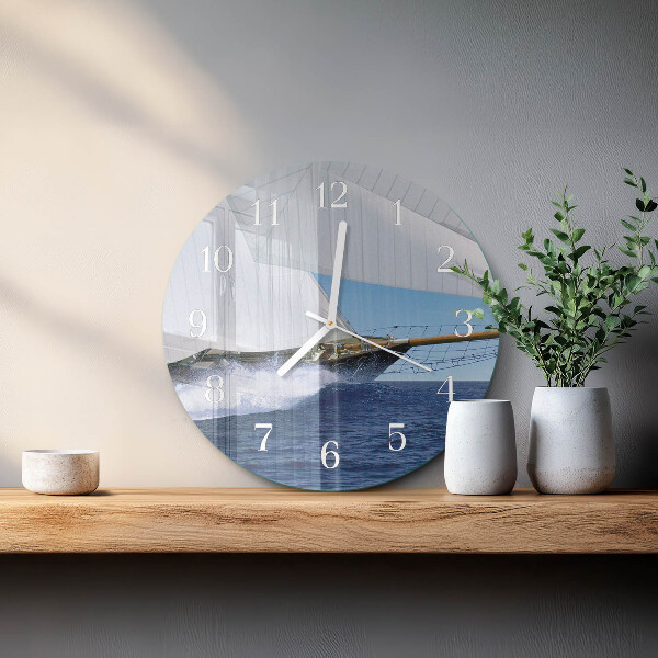 Orologio rotondo Barca a vela