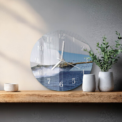 Orologio rotondo Barca a vela