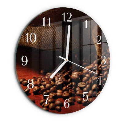 Orologio rotondo chicchi di caffè
