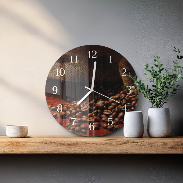 Orologio rotondo chicchi di caffè
