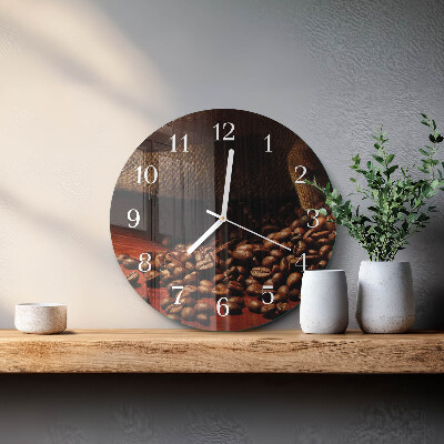 Orologio rotondo chicchi di caffè