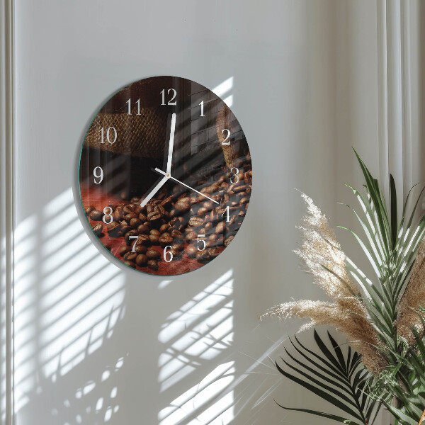 Orologio rotondo chicchi di caffè