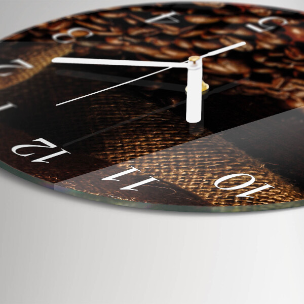 Orologio rotondo chicchi di caffè