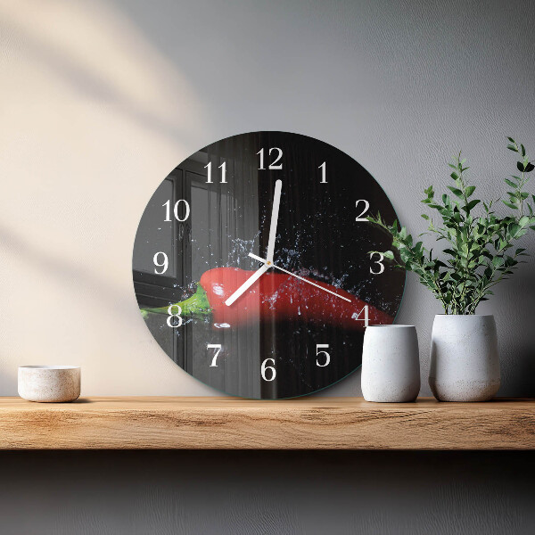 Orologio rotondo peperoncini