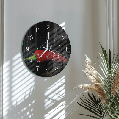 Orologio rotondo peperoncini