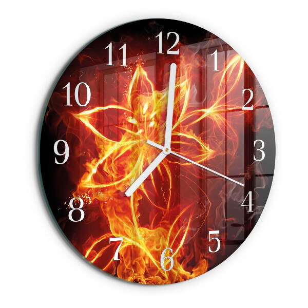 Orologio rotondo Fiamma di fuoco