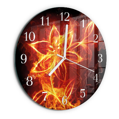 Orologio rotondo Fiamma di fuoco
