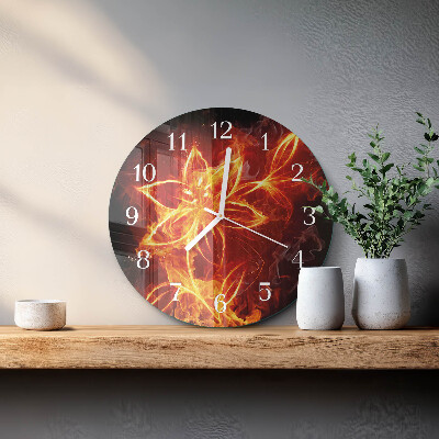Orologio rotondo Fiamma di fuoco