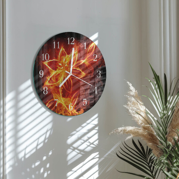 Orologio rotondo Fiamma di fuoco