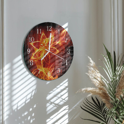 Orologio rotondo Fiamma di fuoco