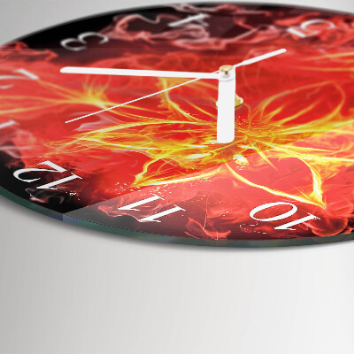 Orologio rotondo Fiamma di fuoco