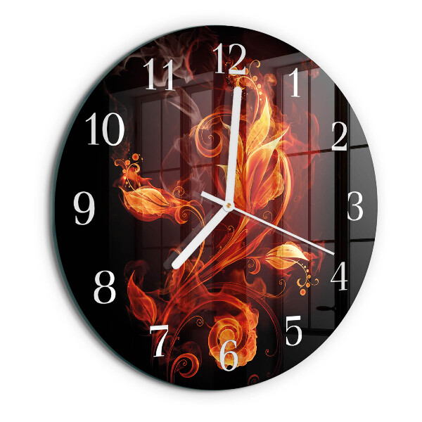 Orologio rotondo Fiamma di fuoco