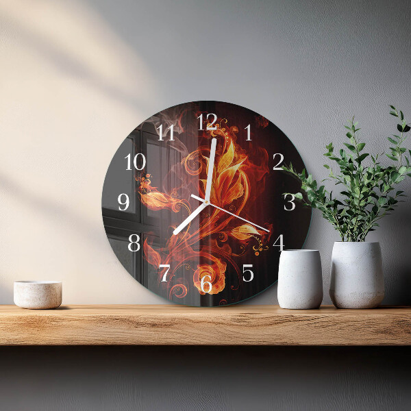 Orologio rotondo Fiamma di fuoco