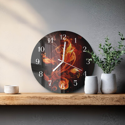 Orologio rotondo Fiamma di fuoco