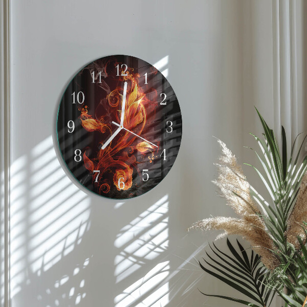 Orologio rotondo Fiamma di fuoco