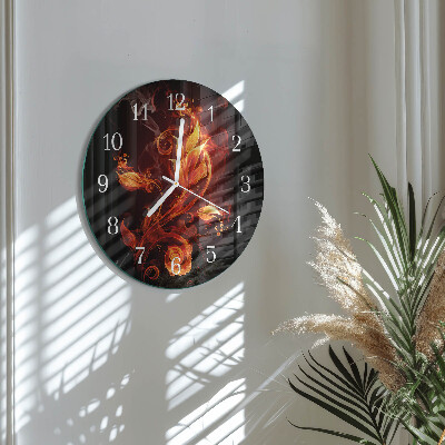 Orologio rotondo Fiamma di fuoco