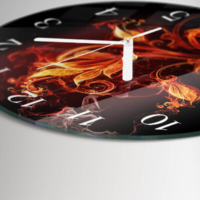 Orologio rotondo Fiamma di fuoco