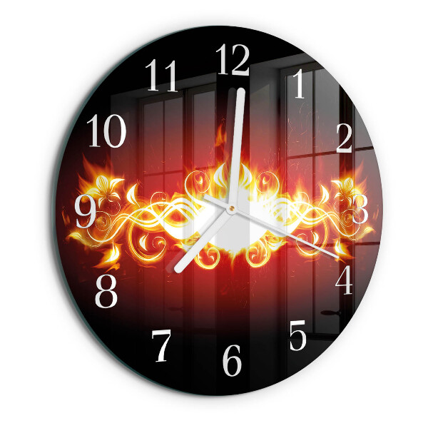 Orologio rotondo Fiamma di fuoco