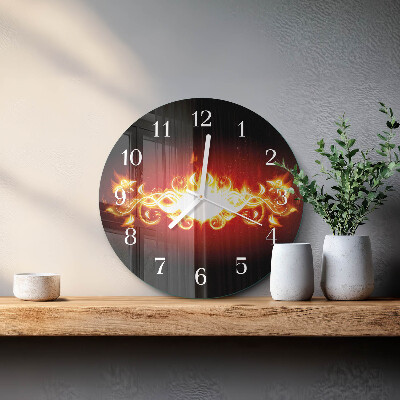 Orologio rotondo Fiamma di fuoco