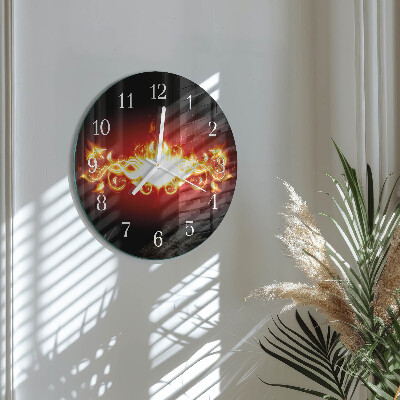 Orologio rotondo Fiamma di fuoco