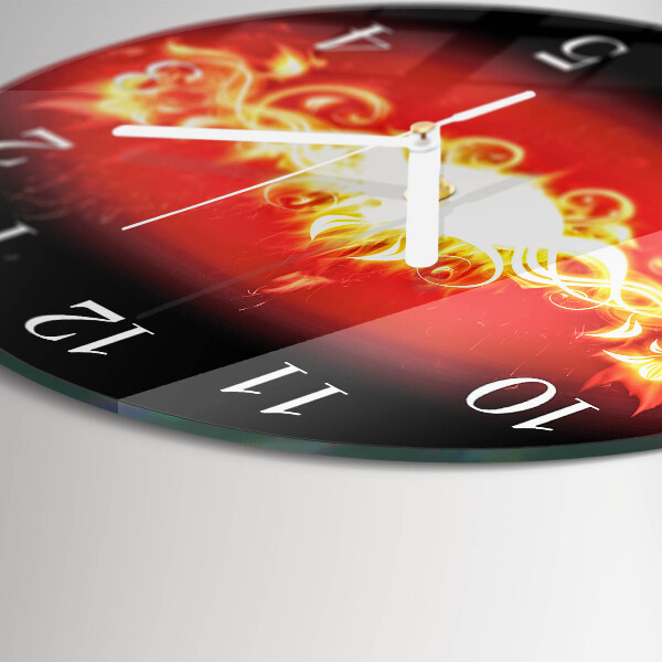 Orologio rotondo Fiamma di fuoco