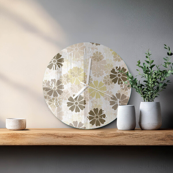 Orologio rotondo Arte floreale