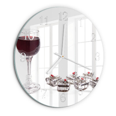 Orologio rotondo Bicchiere da vino